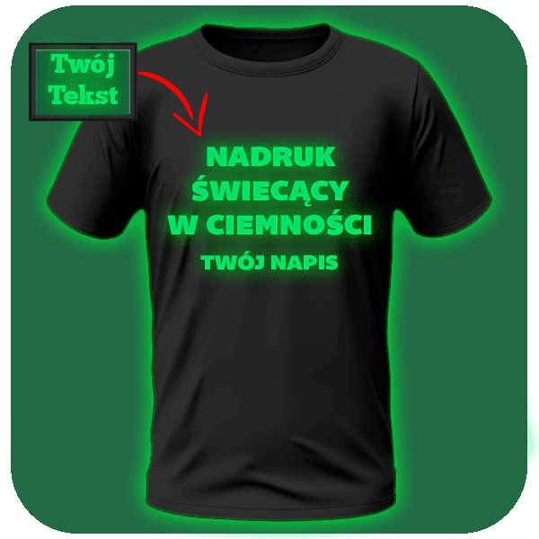Koszulka Świecący nadruk twoj napis