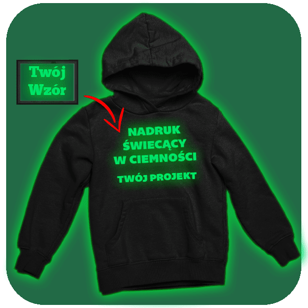 Bluza ze Świecącym Nadrukiem - Twój Projekt